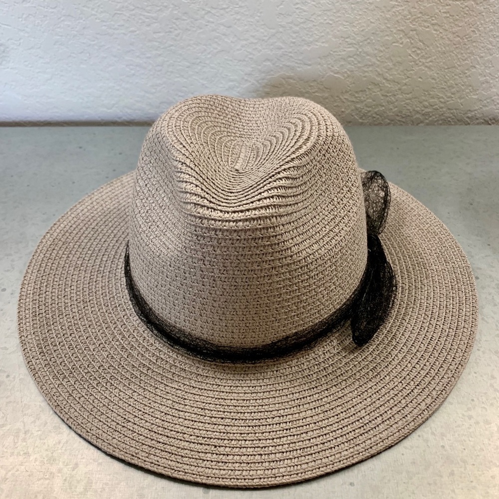 Lace Band Fedora Straw Hat